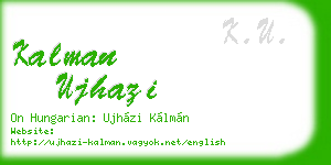 kalman ujhazi business card